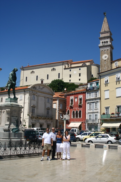 With family in Piran